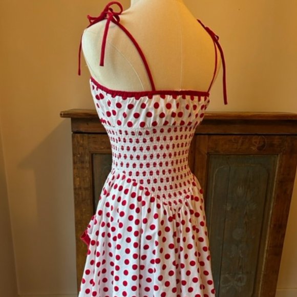 Vintage Betsey Johnson Red Polka Dot Dress - Picture 5 of 10